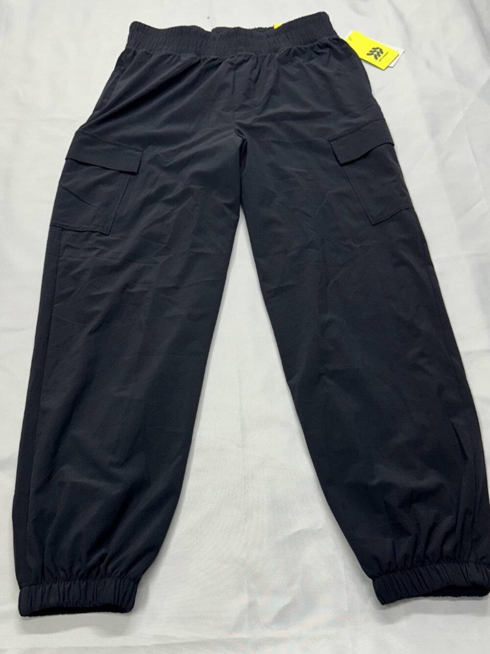 All in Motion XL 14 Woven Cargo Pants Black High Rise Jogger Pants NWT